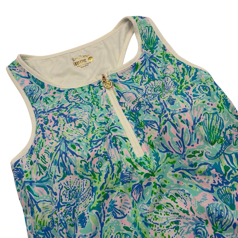 Lilly Pulitzer Womens M Luxletic Canna Bra Tank Surf Blue Soleil It On Me NWT